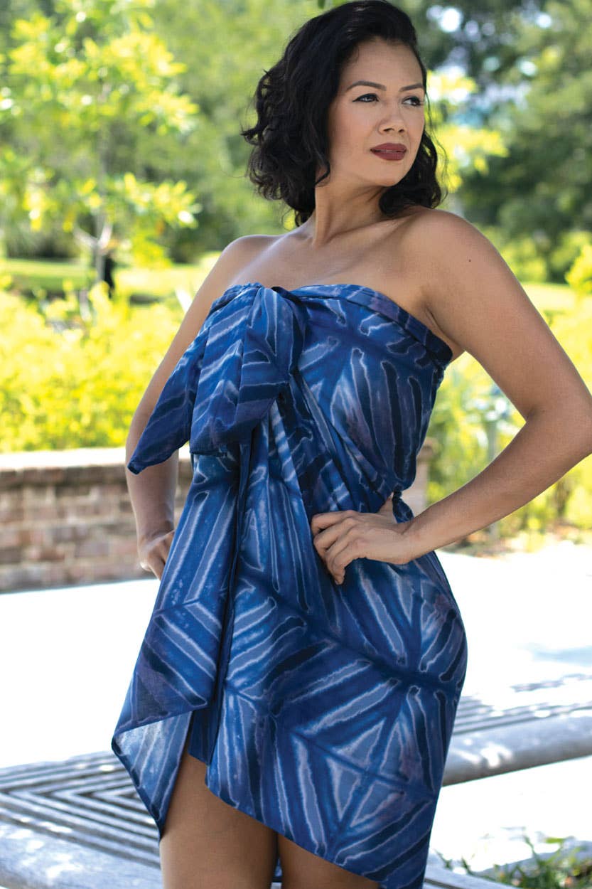 Indigo Shibori Sarong