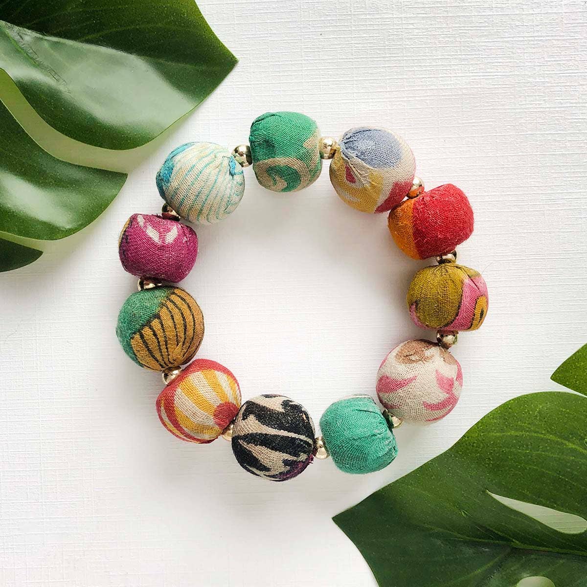 Kantha Bauble Bracelet, large