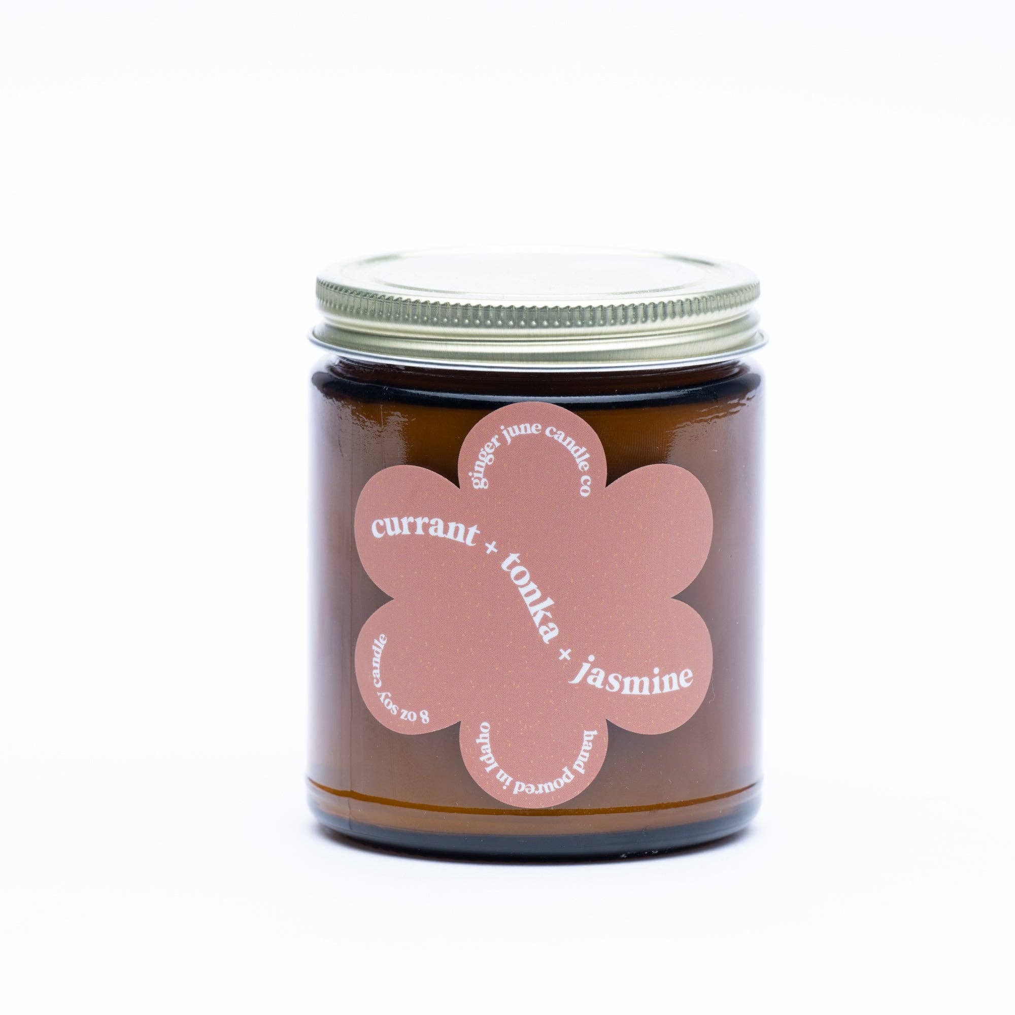 Ginger June Candle Co. - currant + tonka + jasmine • daisy collection • 9 oz soy candle