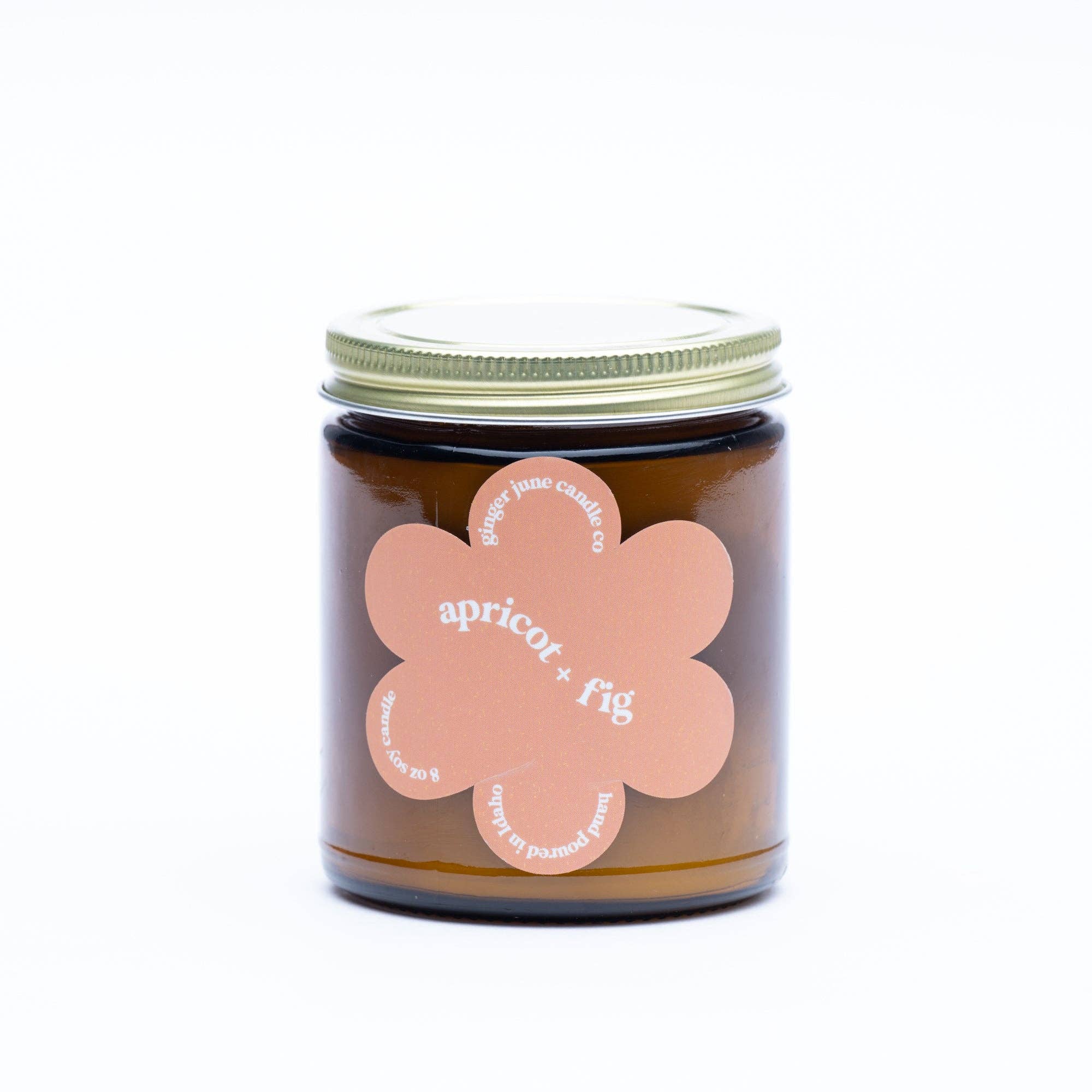 Ginger June Candle Co. - apricot fig • daisy collection • 9 oz soy candle