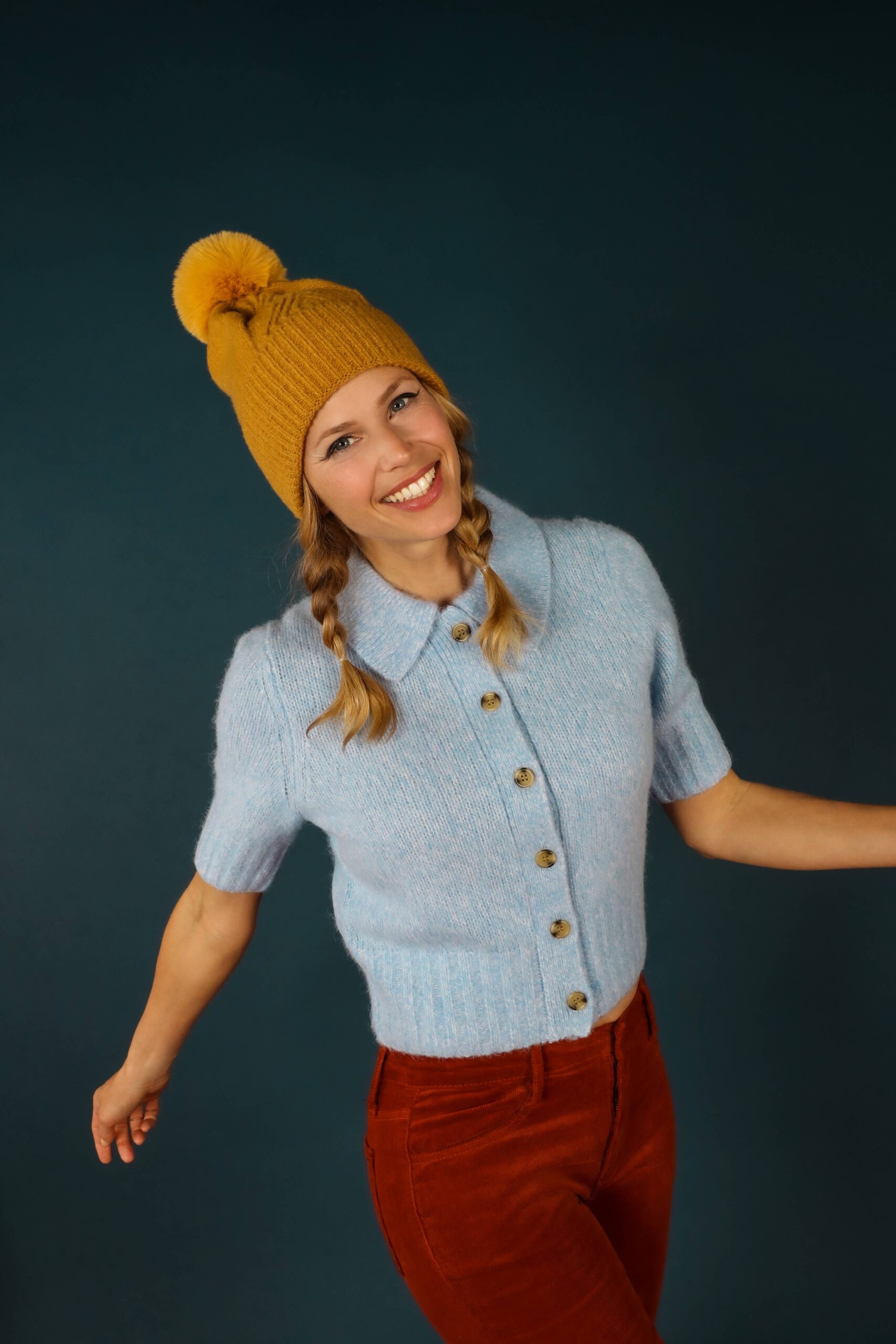 Ingrid Bobble Hat - Mustard