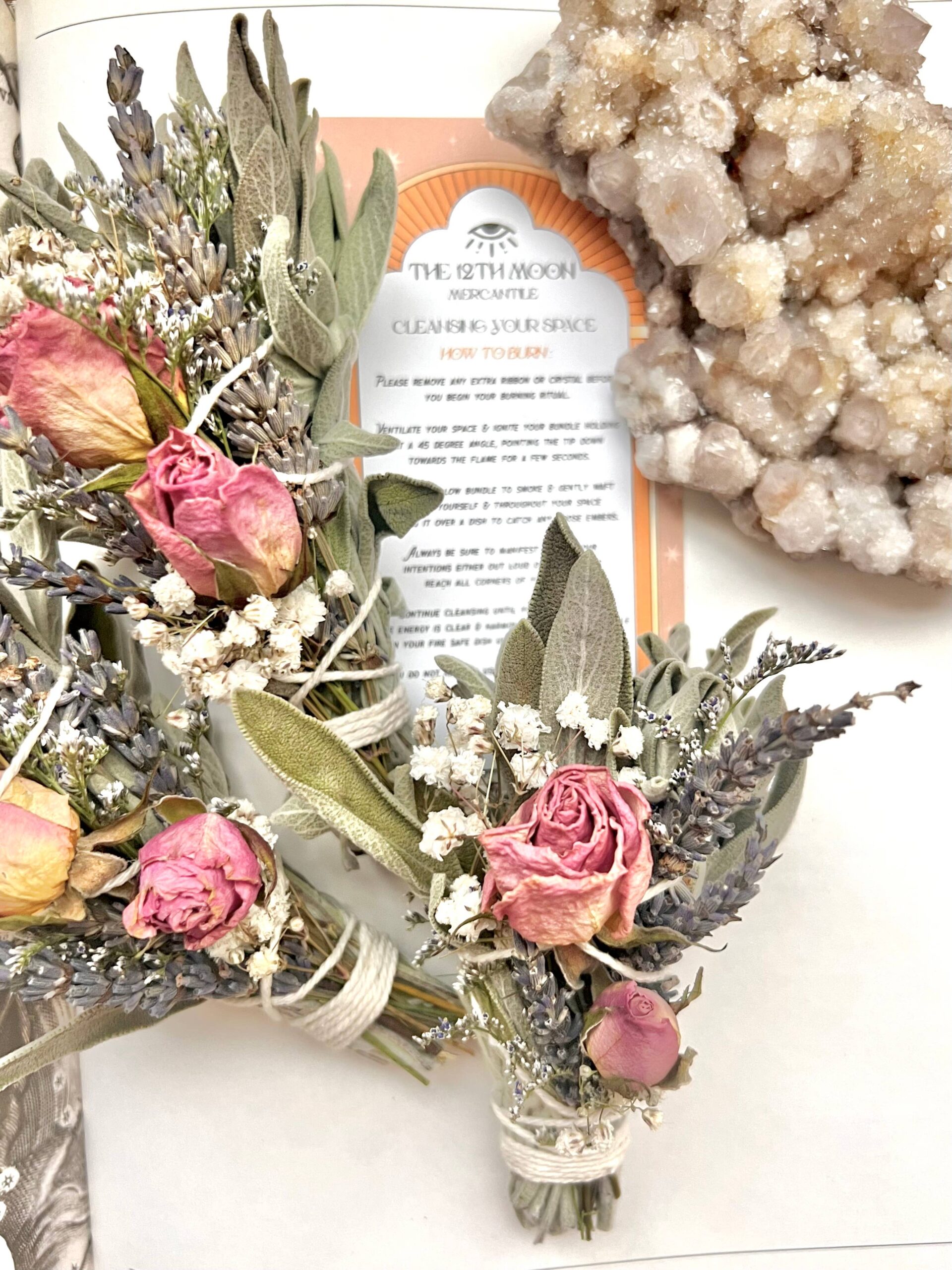 The 12th Moon - MAGIC RITUALS Mini Sage Smudge Bundle - Smoke Cleanser