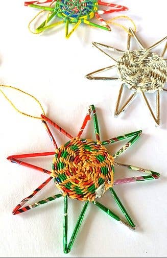Star Ornament - Recycled wrapper